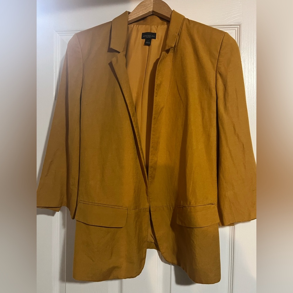Ann Taylor Mustard Yellow Blazer